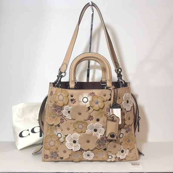 Coach Handbags - Coach Rogue Tearose appliqué